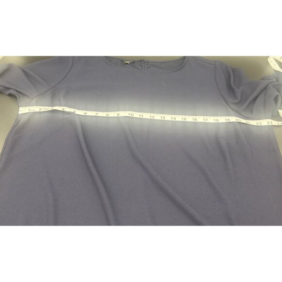 Talbots Women’s Navy Blue Side Tie 3/4 Sleeve Round Neck Blouse Top Sz 14W - Picture 8 of 10